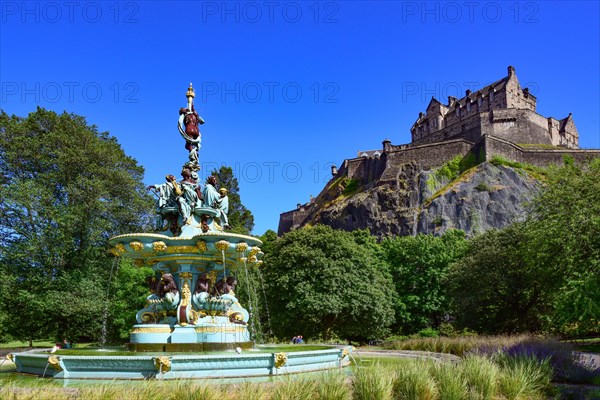 The Ross Fountain in the Princess Street Garderns in Edinburgh