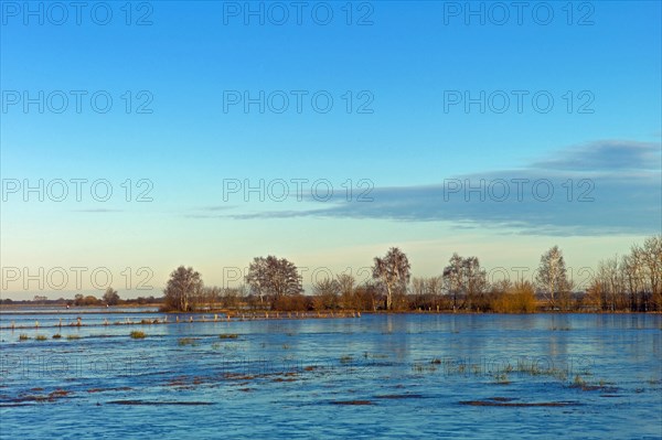 Flooded nature reserve Breites Wasser near Worpswede