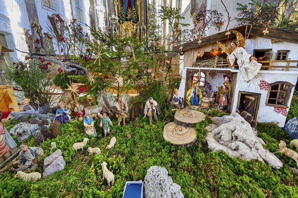 Christmas cot in the church of St Peter and Paul