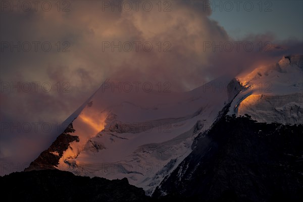 Detail of the Morteratsch Glacier in Bernina Group