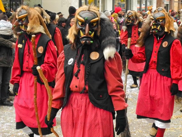 Fasnet procession of the Swabian-Alemannic Fasnet in Schramberg