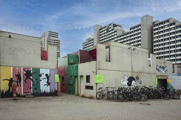 Murals in the former Olympic Village