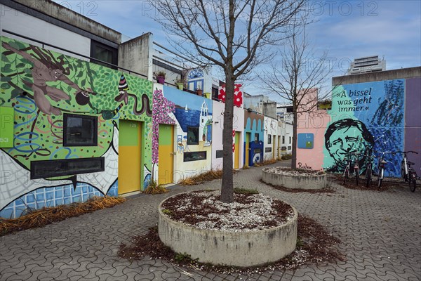 Murals in the former Olympic Village