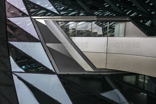 Detail of the facade of BMW Welt