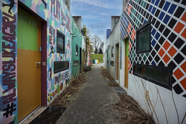 Wall painting in the former Olympic Village