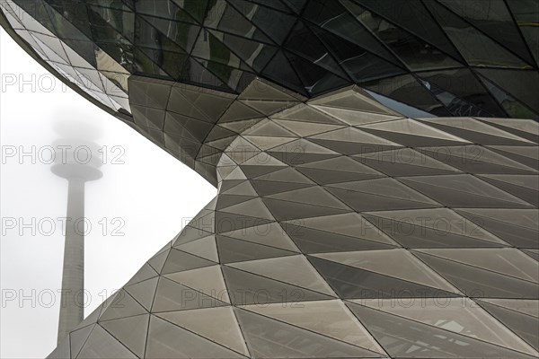 Detail of the facade of BMW Welt