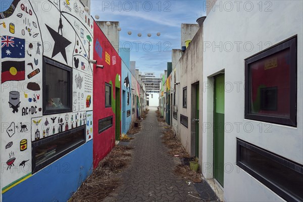 Wall painting in the former Olympic Village