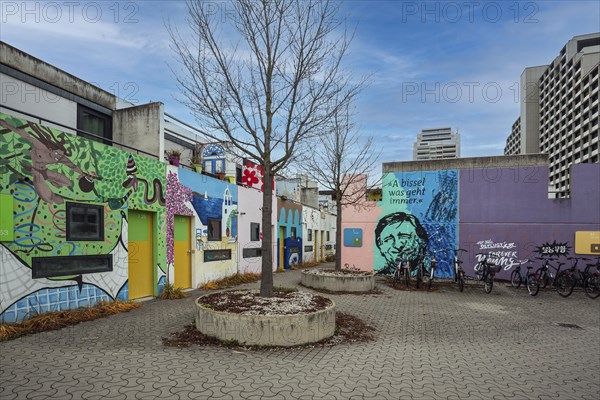 Murals in the former Olympic Village