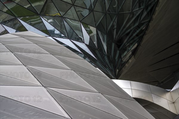 Detail of the facade of BMW Welt