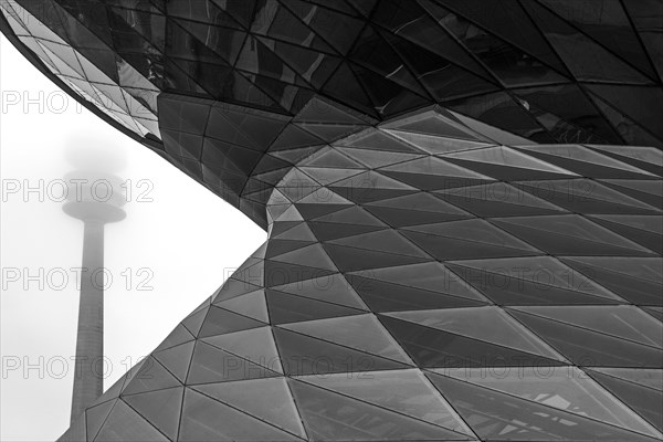 Detail of the facade of BMW Welt