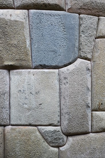 Stone Inca masonry in the wall of the archbishop residence