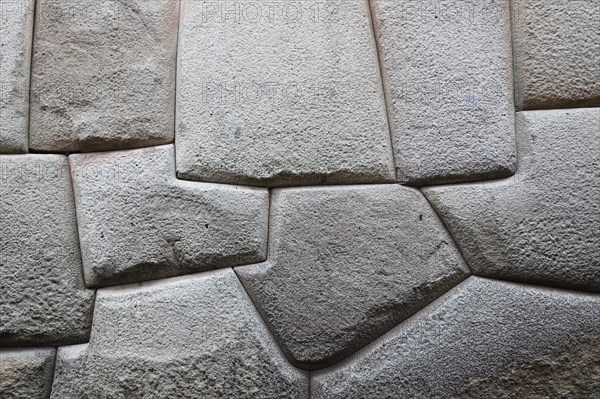 Stone Inca masonry in the wall of the archbishop residence