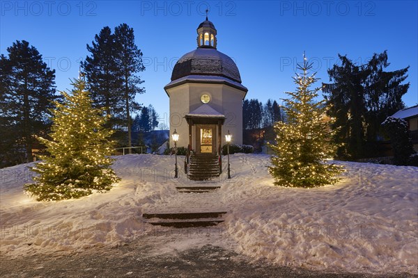 Silent Night Chapel in winter