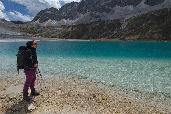 Mountain hiker at Milk Lake