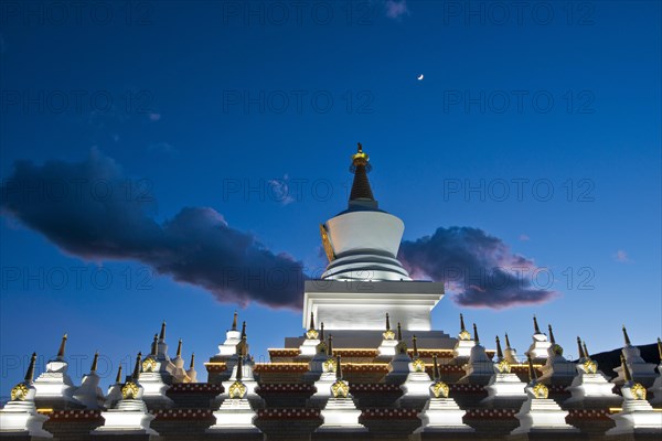 Blue Hour over Tibetan Choerten