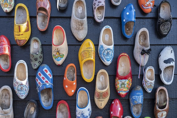 Facade with Dutch clogs in the Zaanse Schans open-air museum