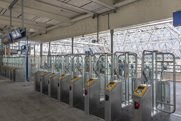 Automatic ticket barrier at railway station