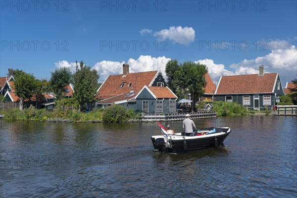View over the river Zaan in the district of Kalferpolder