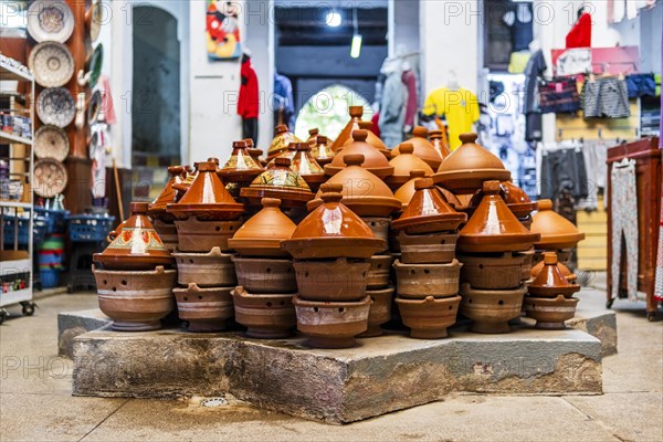 Handmade Tajine pot sold on street of Fez