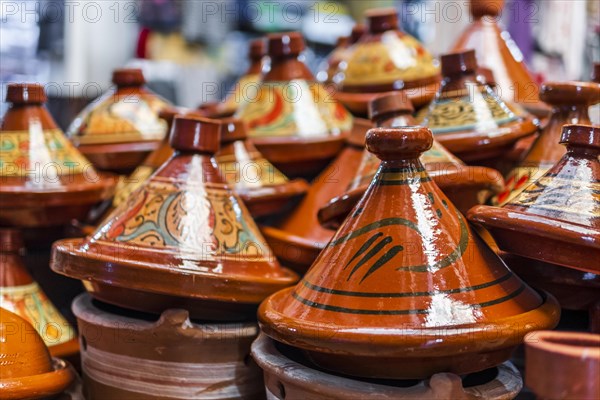 Handmade Tajine pot sold on street of Fez