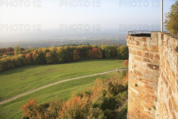 Autumn landscape at the Giechburg in Upper Franconia