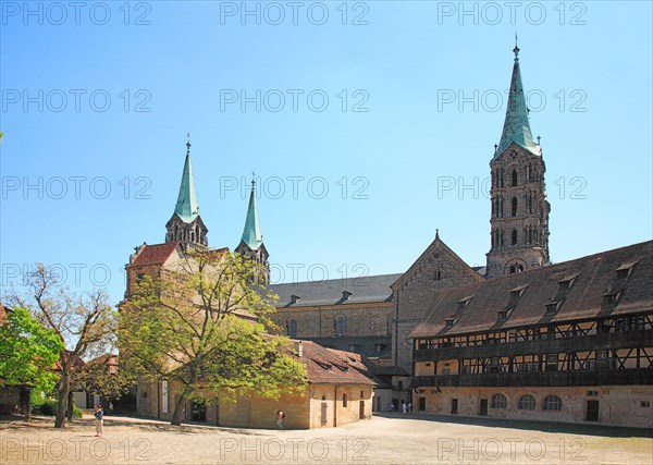 View from the Alte Hofhaltung to Bamberg Cathedral