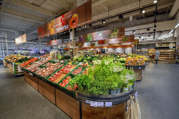 Fruit and vegetable department in the wholesale market