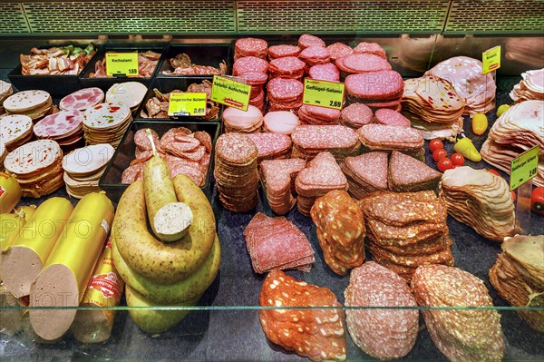 Sausage counter in the wholesale market