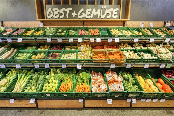 Fruit and vegetable department in the wholesale market