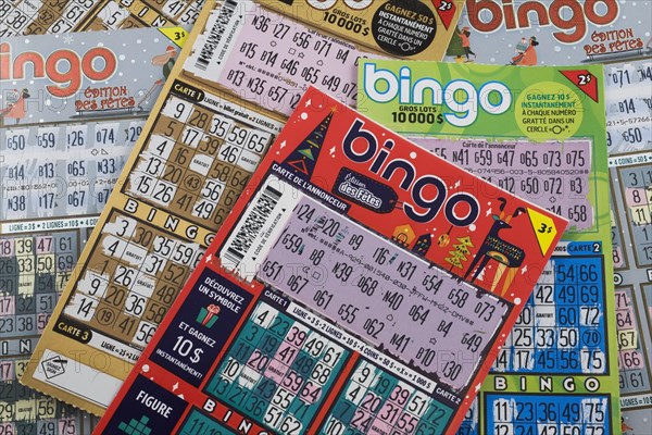 Scratched Loto Quebec Scratch and Win Bingo lottery tickets