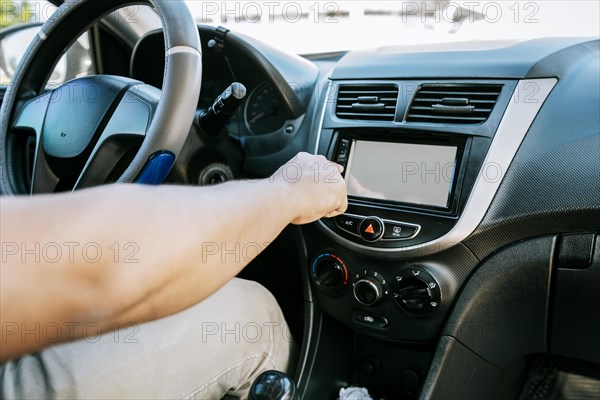 Distracted driver concept tuning the radio