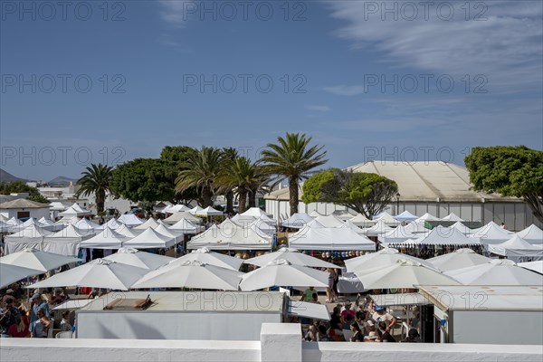 Sunday market and old town of Teguise