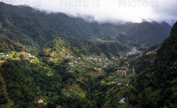 Houses and mountains