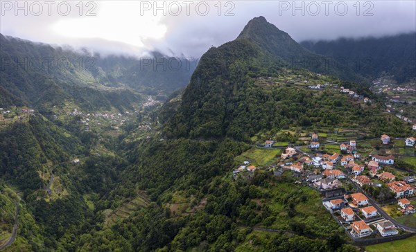 Houses and mountains