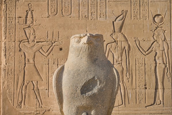 Statue of the god Horus in the form of a falcon