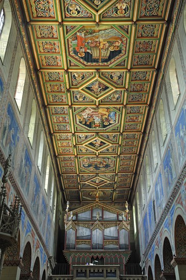 Interior with organ of the church Sankt Marien