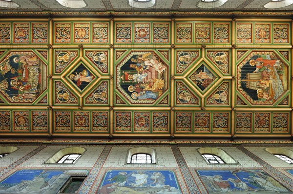 Coffered ceiling in the church of St Mary