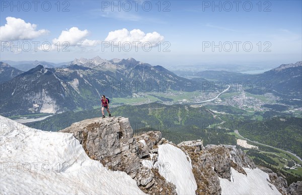 Hiker at a rock edge