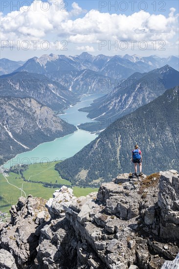 Hiker at a rock edge