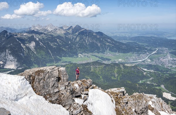 Hiker at a rock edge