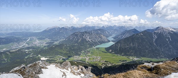 View from Thaneller of Plansee and eastern Lechtal Alps