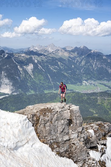 Hiker at a rock edge