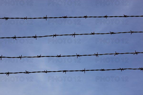 Four rows of barbed wire