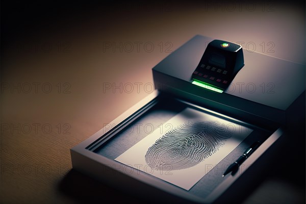 Fingerprint being scanned for access