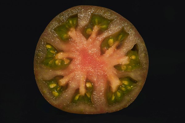 Close-up of a sliced tomato