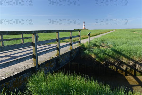 Bridge at Westerheversand lighthouse