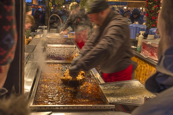 Shish kebab stand at the Christkindlesmarkt