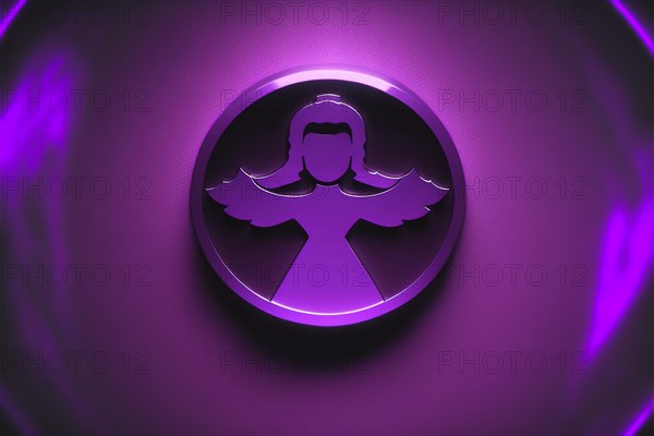 Female symbol on a purple background