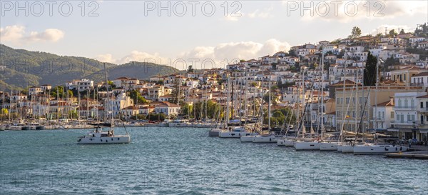 Village view Poros with harbour