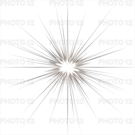 3D rendering of the sun and rays isolated on